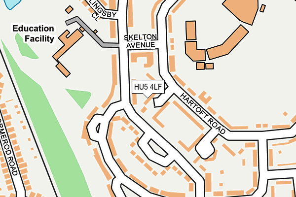 HU5 4LF map - OS OpenMap – Local (Ordnance Survey)