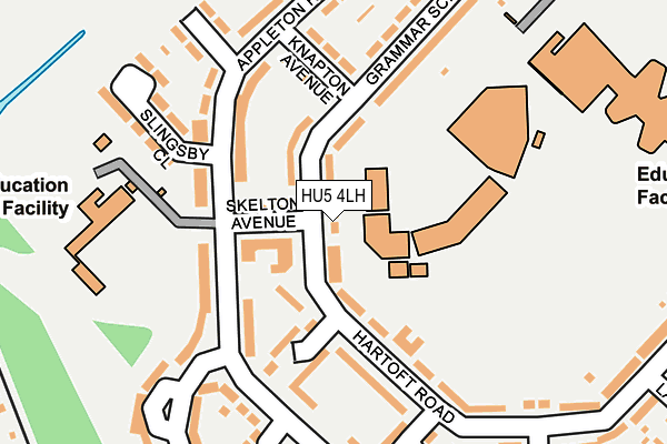 HU5 4LH map - OS OpenMap – Local (Ordnance Survey)