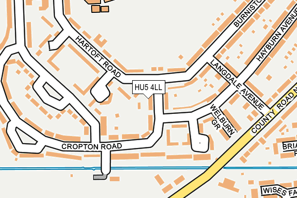 HU5 4LL map - OS OpenMap – Local (Ordnance Survey)