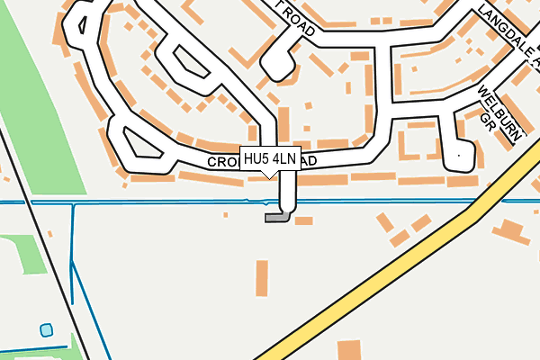 HU5 4LN map - OS OpenMap – Local (Ordnance Survey)