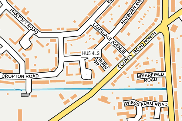 HU5 4LS map - OS OpenMap – Local (Ordnance Survey)