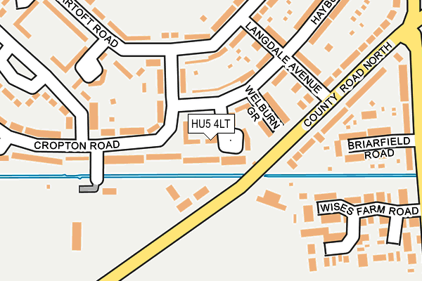 HU5 4LT map - OS OpenMap – Local (Ordnance Survey)
