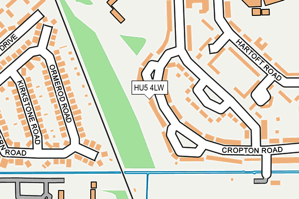 HU5 4LW map - OS OpenMap – Local (Ordnance Survey)