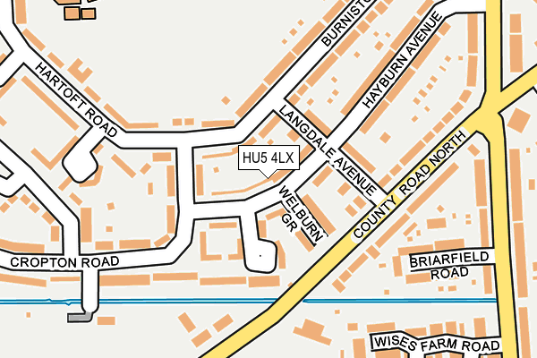 HU5 4LX map - OS OpenMap – Local (Ordnance Survey)