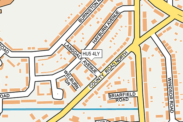 HU5 4LY map - OS OpenMap – Local (Ordnance Survey)