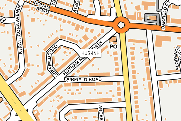HU5 4NH map - OS OpenMap – Local (Ordnance Survey)