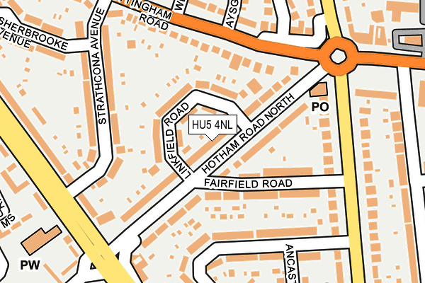 HU5 4NL map - OS OpenMap – Local (Ordnance Survey)