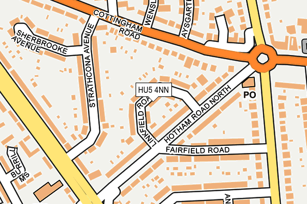 HU5 4NN map - OS OpenMap – Local (Ordnance Survey)