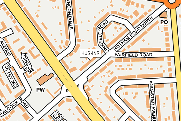 HU5 4NR map - OS OpenMap – Local (Ordnance Survey)