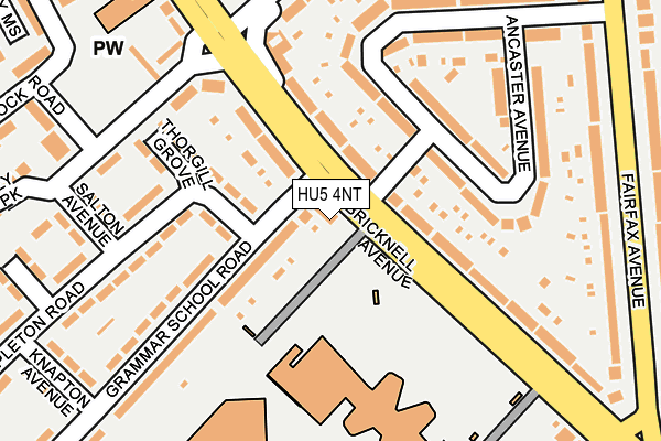 HU5 4NT map - OS OpenMap – Local (Ordnance Survey)