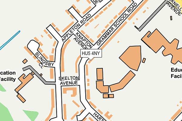 HU5 4NY map - OS OpenMap – Local (Ordnance Survey)