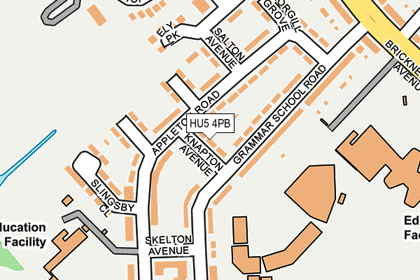 HU5 4PB map - OS OpenMap – Local (Ordnance Survey)