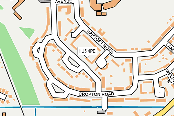 HU5 4PE map - OS OpenMap – Local (Ordnance Survey)