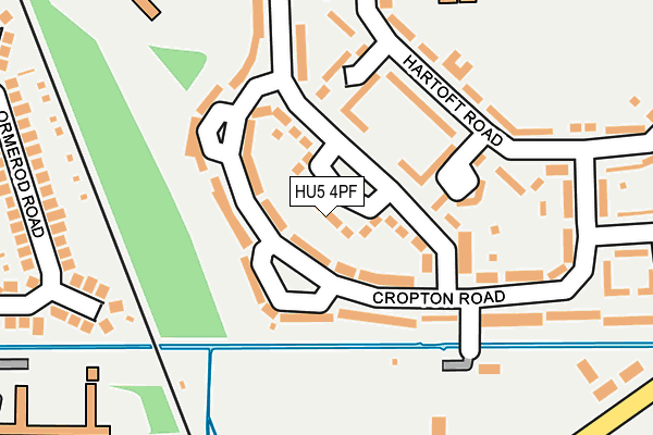 HU5 4PF map - OS OpenMap – Local (Ordnance Survey)