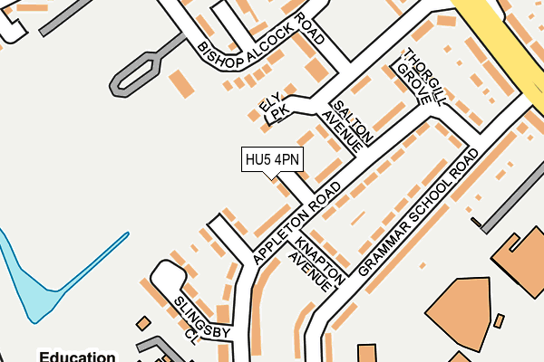 HU5 4PN map - OS OpenMap – Local (Ordnance Survey)