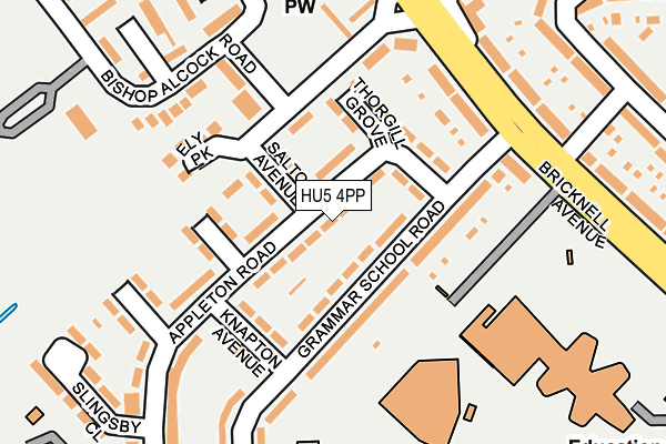 HU5 4PP map - OS OpenMap – Local (Ordnance Survey)