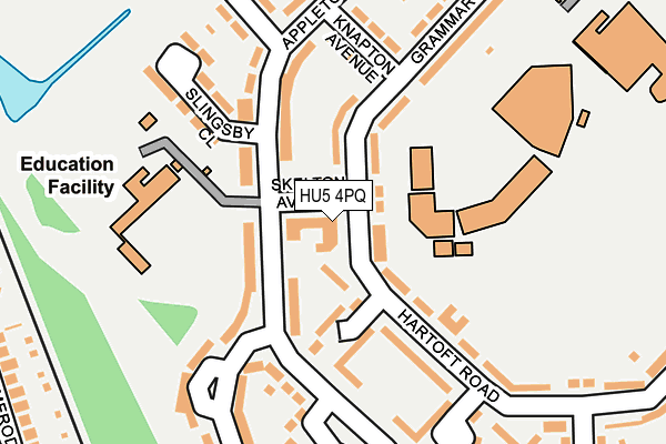 HU5 4PQ map - OS OpenMap – Local (Ordnance Survey)
