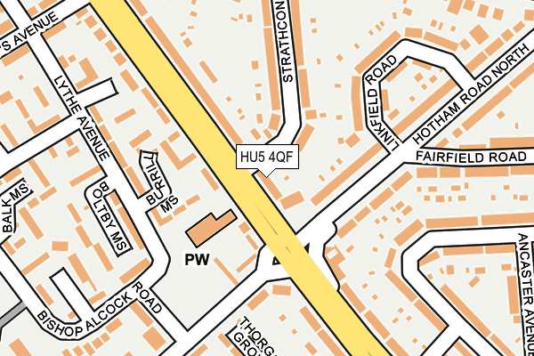 HU5 4QF map - OS OpenMap – Local (Ordnance Survey)