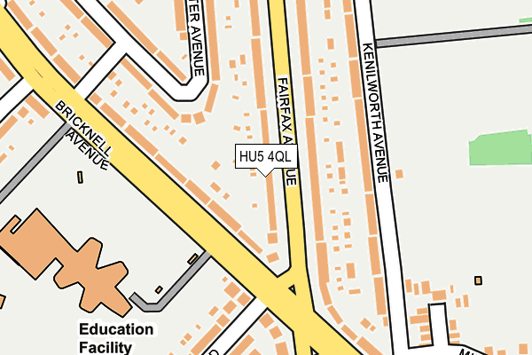 HU5 4QL map - OS OpenMap – Local (Ordnance Survey)