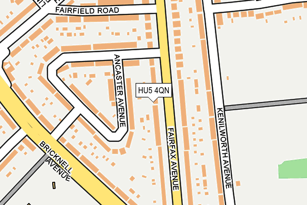 HU5 4QN map - OS OpenMap – Local (Ordnance Survey)