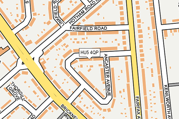 HU5 4QP map - OS OpenMap – Local (Ordnance Survey)