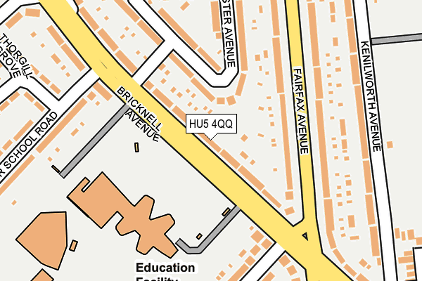 HU5 4QQ map - OS OpenMap – Local (Ordnance Survey)