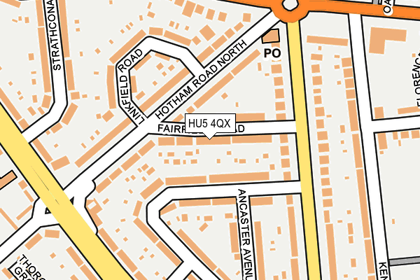 HU5 4QX map - OS OpenMap – Local (Ordnance Survey)