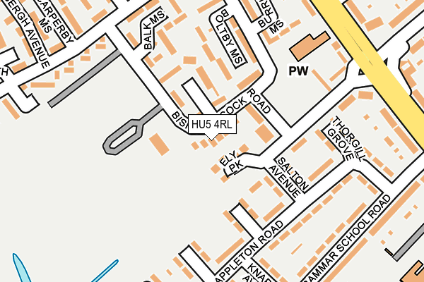 HU5 4RL map - OS OpenMap – Local (Ordnance Survey)