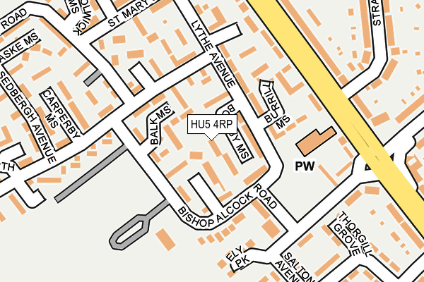 HU5 4RP map - OS OpenMap – Local (Ordnance Survey)