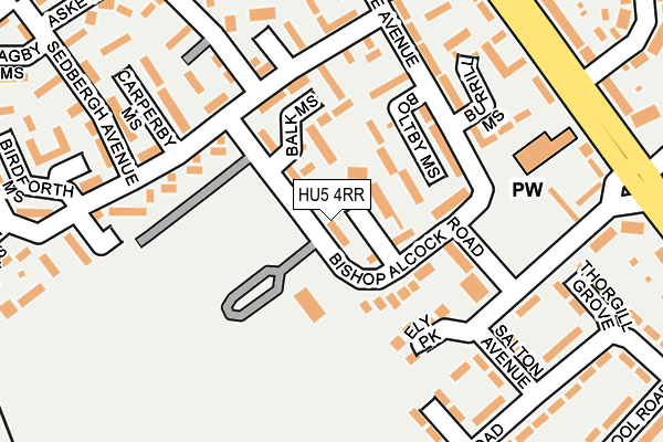 HU5 4RR map - OS OpenMap – Local (Ordnance Survey)