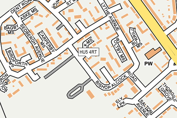 HU5 4RT map - OS OpenMap – Local (Ordnance Survey)