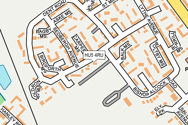 HU5 4RU map - OS OpenMap – Local (Ordnance Survey)