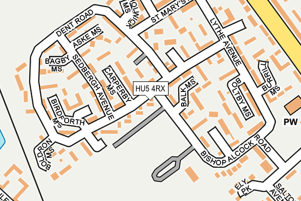 HU5 4RX map - OS OpenMap – Local (Ordnance Survey)