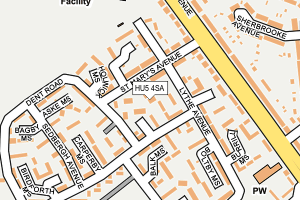 HU5 4SA map - OS OpenMap – Local (Ordnance Survey)