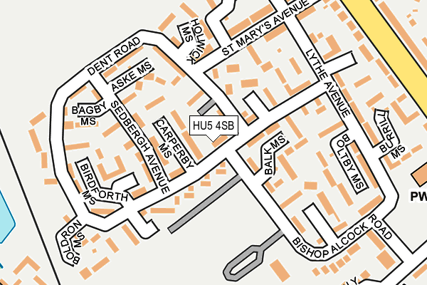 HU5 4SB map - OS OpenMap – Local (Ordnance Survey)