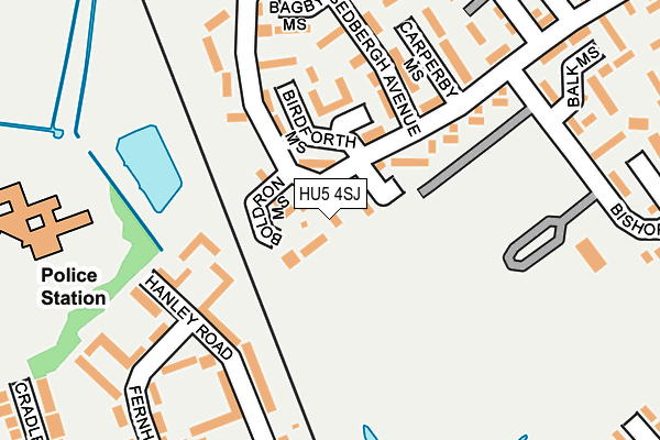 HU5 4SJ map - OS OpenMap – Local (Ordnance Survey)