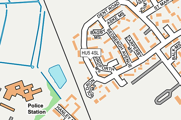 HU5 4SL map - OS OpenMap – Local (Ordnance Survey)