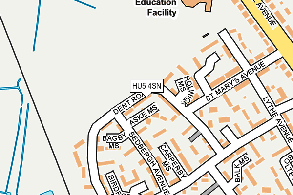 HU5 4SN map - OS OpenMap – Local (Ordnance Survey)