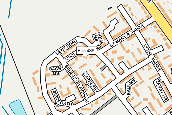 HU5 4SS map - OS OpenMap – Local (Ordnance Survey)