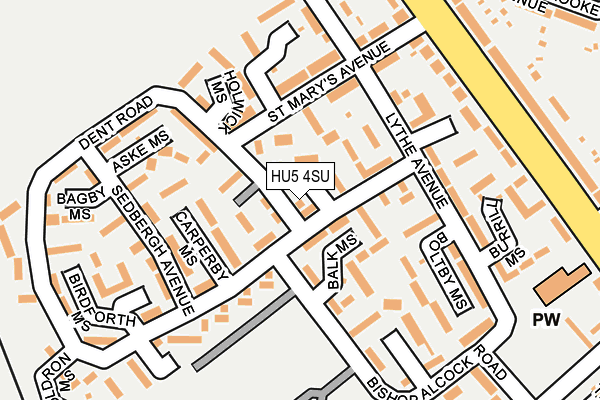 HU5 4SU map - OS OpenMap – Local (Ordnance Survey)
