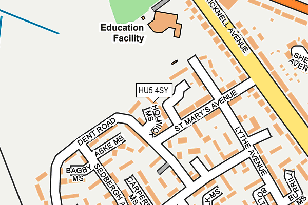 HU5 4SY map - OS OpenMap – Local (Ordnance Survey)