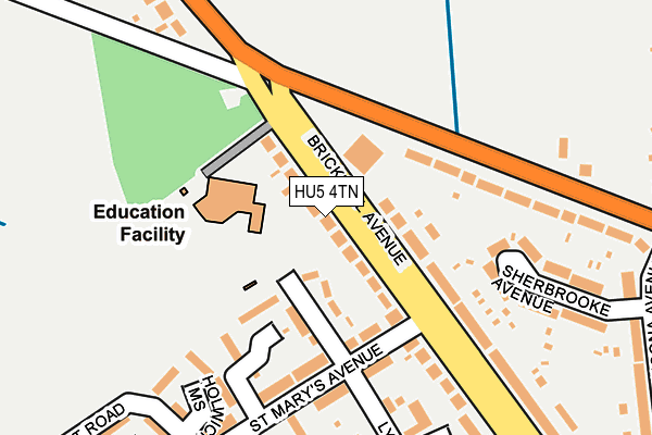 HU5 4TN map - OS OpenMap – Local (Ordnance Survey)