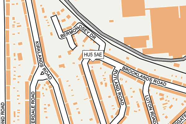 HU5 5AE map - OS OpenMap – Local (Ordnance Survey)