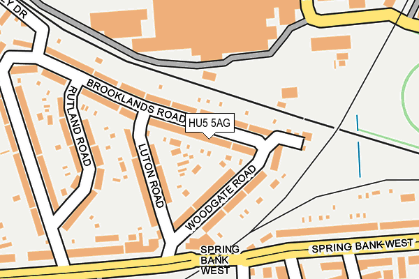 HU5 5AG map - OS OpenMap – Local (Ordnance Survey)