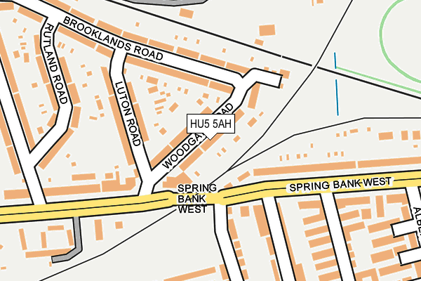 HU5 5AH map - OS OpenMap – Local (Ordnance Survey)