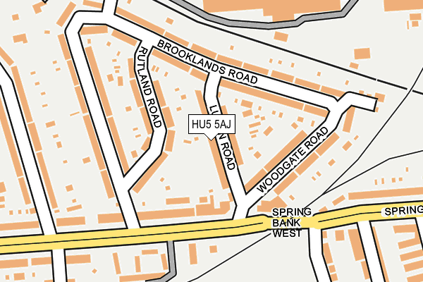 HU5 5AJ map - OS OpenMap – Local (Ordnance Survey)