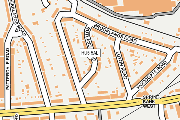 HU5 5AL map - OS OpenMap – Local (Ordnance Survey)