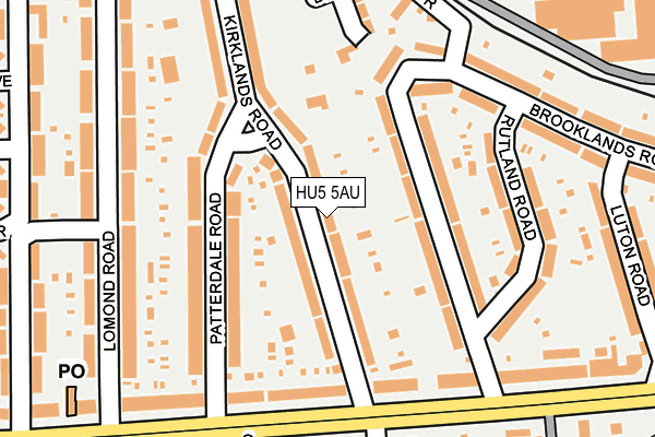 HU5 5AU map - OS OpenMap – Local (Ordnance Survey)