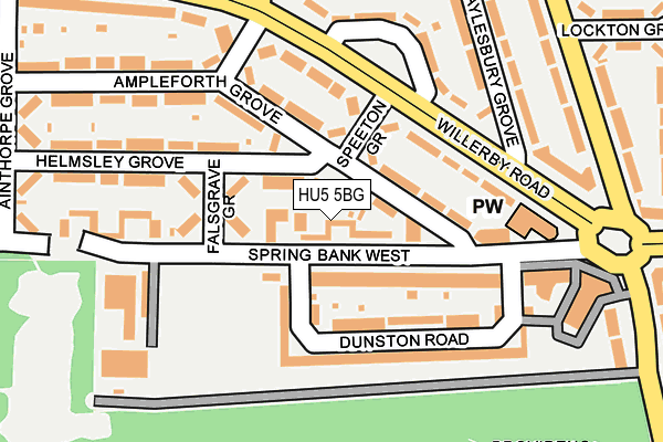 HU5 5BG map - OS OpenMap – Local (Ordnance Survey)