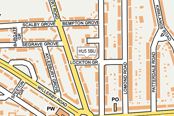 HU5 5BU map - OS OpenMap – Local (Ordnance Survey)